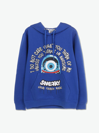 SNEAKY|男款|卫衣|SNEAKY 男款素色UFO印花连帽套头卫衣