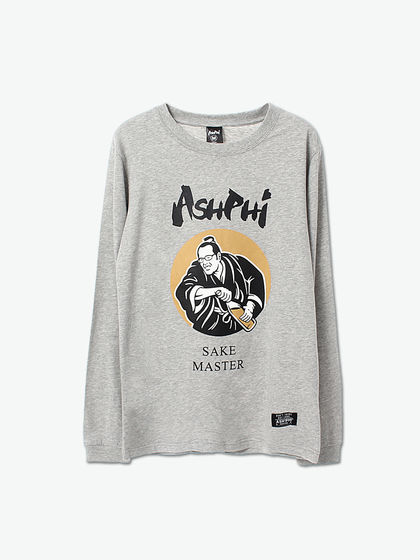 ASH'PHI|ASH'PHI|男款|T恤|ASH'PHI SAKE MASTER 男款印花复古长袖T恤