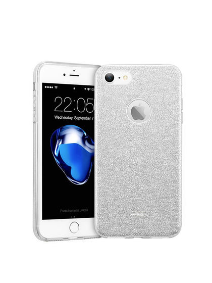 qeedigi|奇连数码|男款|手机配件|ESR亿色 彩妆系列闪粉银色iphone7/7plus手机壳