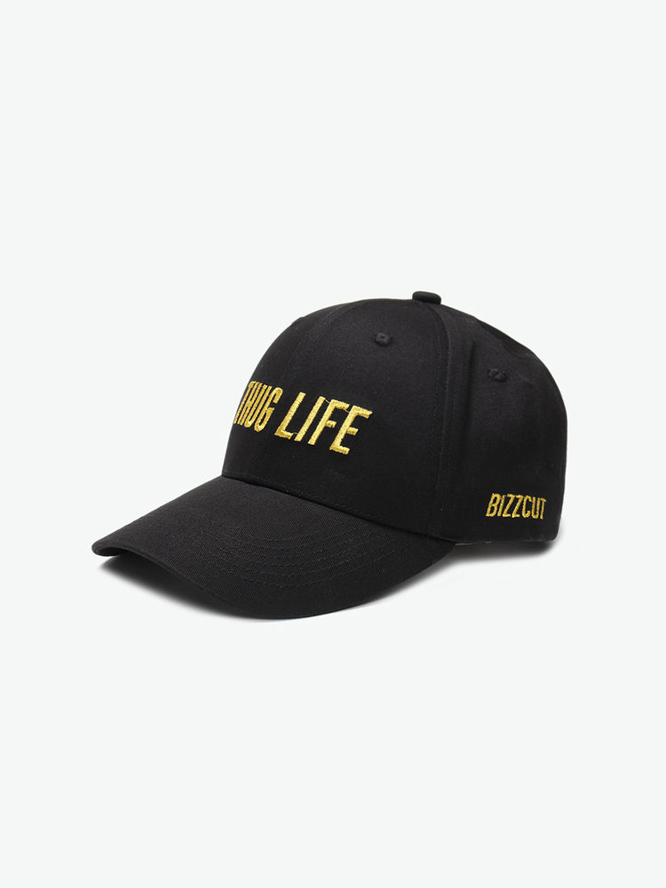 bizzcut别闹 thug life刺绣金色鸭舌帽