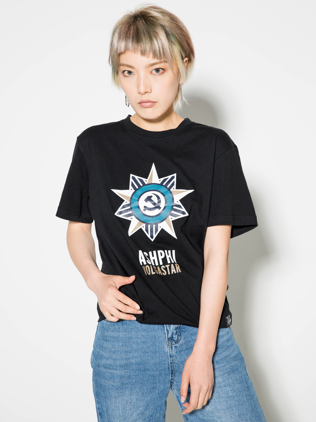 ASH'PHI|女|ASH'PHI 女款 伏尔加之星-组织者 印花T恤