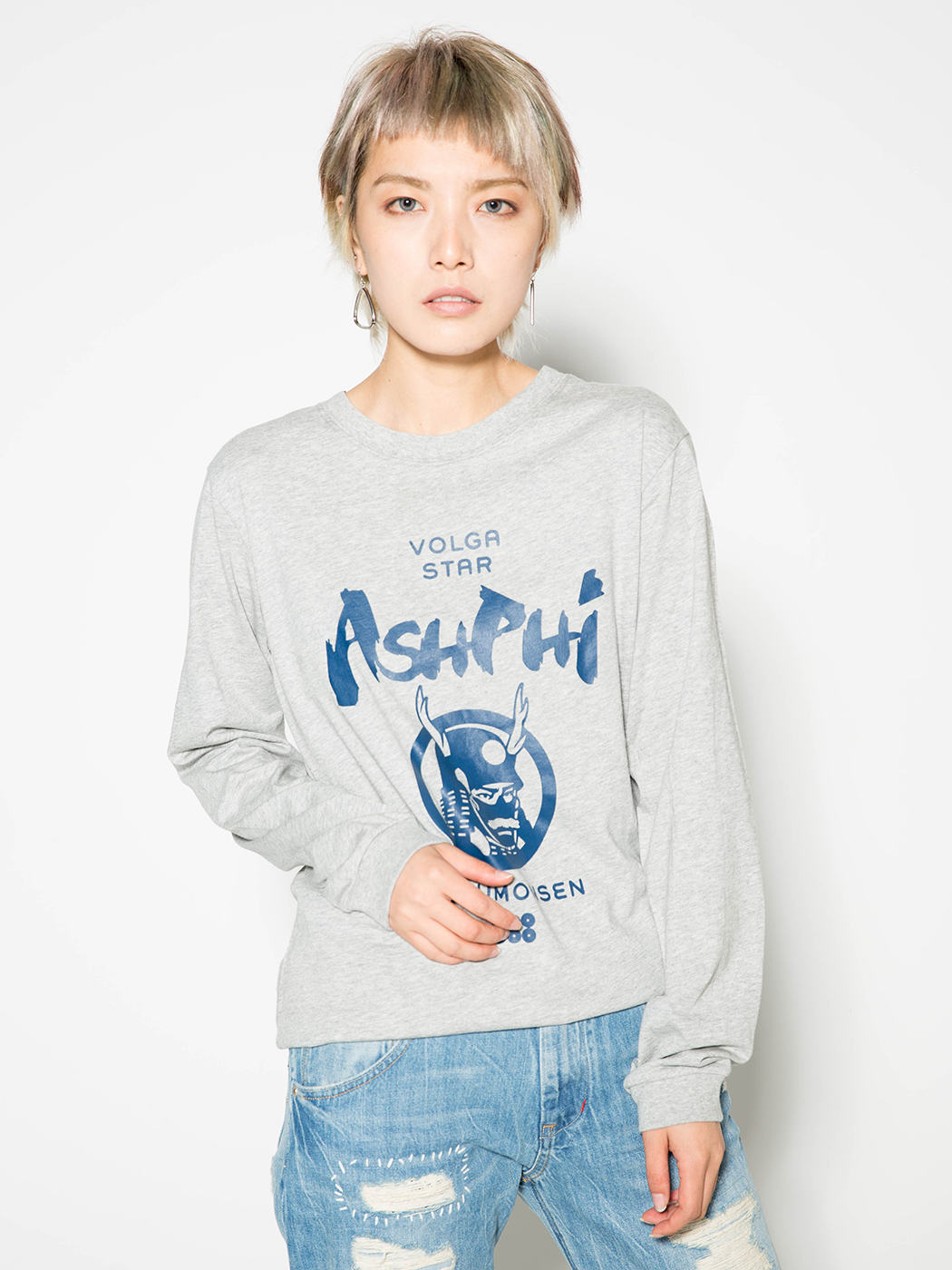 ASH'PHI|ASH'PHI|女|长袖T恤|ASH'PHI 女款 六纹钱-真红骑兵 长袖T恤