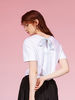 NeverMoredesign|NeverMoredesign|男款|T恤|NeverMoredesign 后绑带印花短Tee 白色