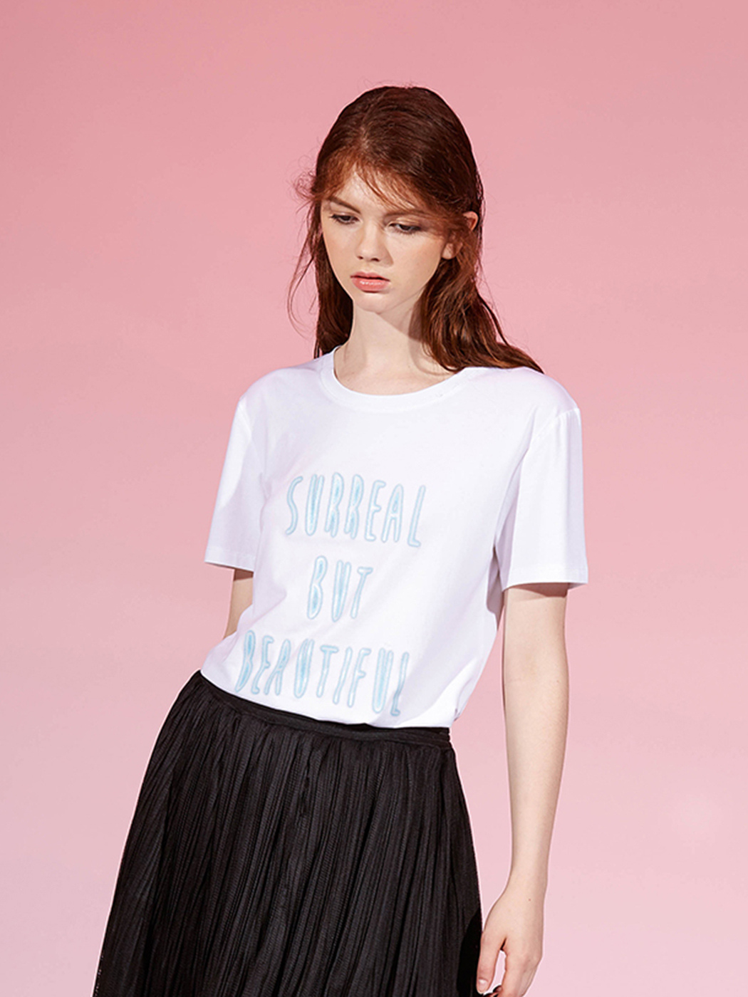 NeverMoredesign|女|NeverMoredesign 后绑带印花短Tee 白色