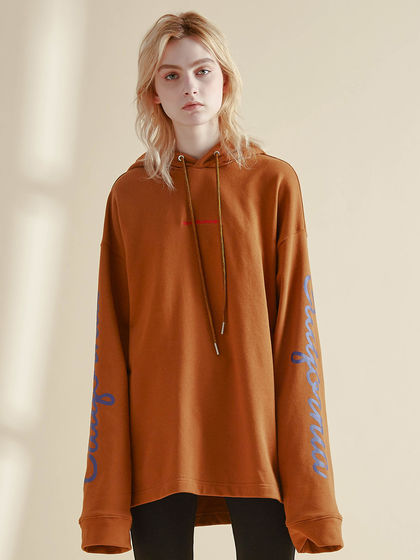 NeverMoredesign|NeverMoredesign|男款|卫衣|NeverMoredesign Oversized主题印花卫衣  焦糖色