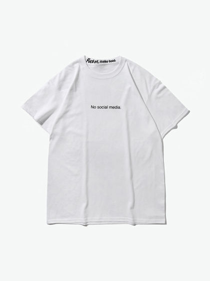 Fuck art,make tees|Fuck art,make tees|男款|T恤|F.A,M.T. No social media. slogan 白色T恤