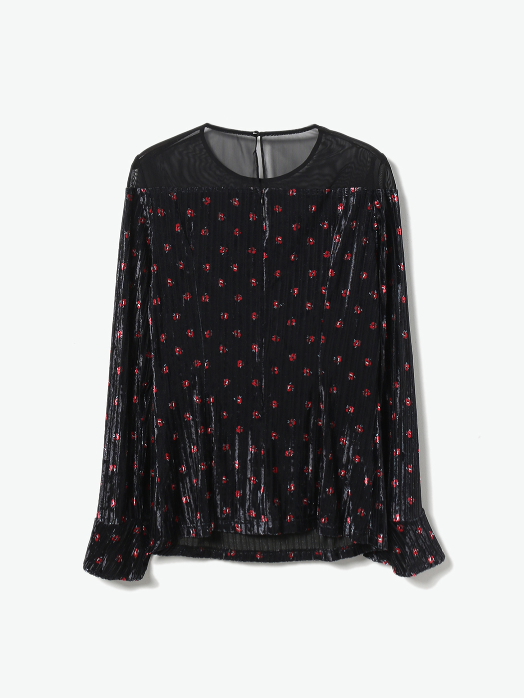 B+ by Beautyberry|女|B+ by Beautyberry   时尚碎花透视衬衫