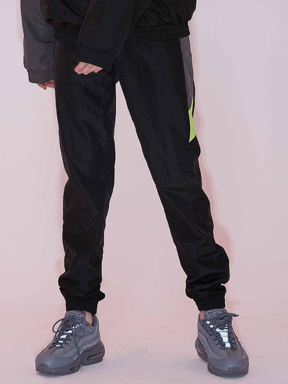NeverMoredesign|NeverMoredesign|男款|休闲裤|NeverMoreDesign 束脚绒里拼接撞色休闲裤