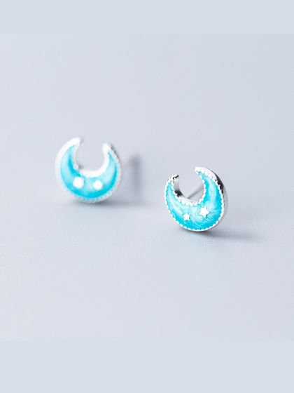 AliyaStore|男款|首饰|AliyaStore 蓝色月亮耳钉