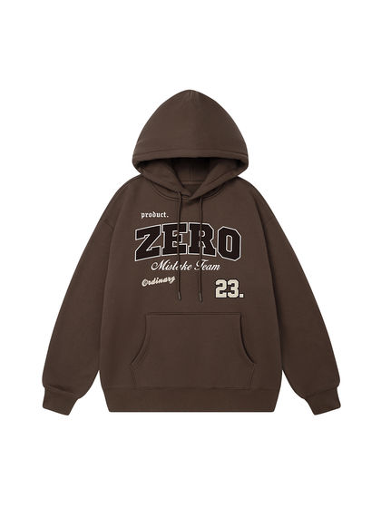 ZERO MISTAKE|没错|男款|卫衣|ZERO MISTAKE 字母印花加厚连帽卫衣