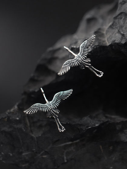 AliyaStore|男款|首饰|AliyaStore 925银“仙鹤”耳钉