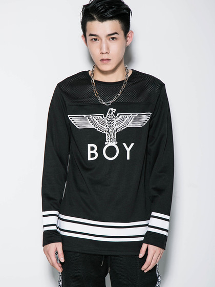 boylondon boy eagle hockey jersey 白色logo长袖上衣(通用款)